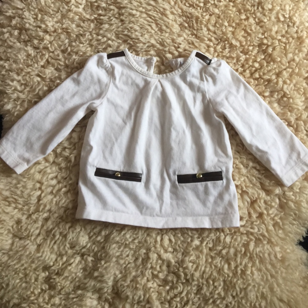 Janie and Jack leather detail top equestrian